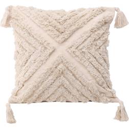 Venture Home Lovis Cushion Cover Polycotton Pudebetræk Beige, Hvid (45x45cm)
