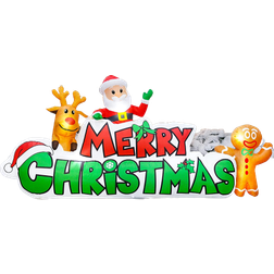 Joiedomi Inflatable Decorations Merry Christmas Sign with Build-in LEDs 9.5ft