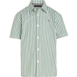 Tommy Hilfiger Stripe Short Sleeve Shirt - Spring Lime Stripe (KB0KB081430CE)