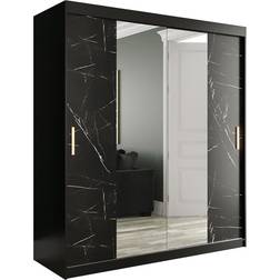Trademax Marmuria Black Garderob 180x200cm