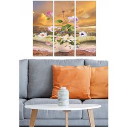 Floral 3-pack Flerfärgad 20x50 Tavla