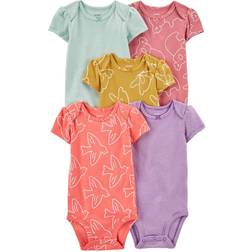 Carter's Baby Short Sleeve Bodysuits 5-pack - Multi Animal Outline