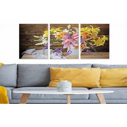 Floral 3-pack Flerfärgad 20x50 Tavla