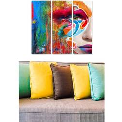 Abstract 3-Pack Flerfärgad 20X50 Tavla