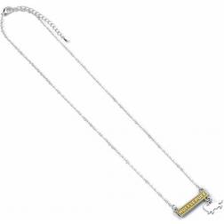 Harry Potter Hufflepuff Bar Necklace - Silver/Gold