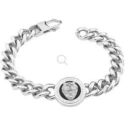 Guess Lion King Bracelet - Silver/Black