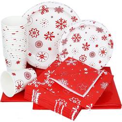 Galashield Plates, Cups & Cutlery Christmas 20 Guest Set