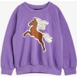 Mini Rodini Horses Sweatshirt - Purple