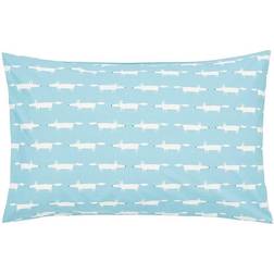 Scion Mr Fox Teal 180 Thread Count Pillow Case Blue, Turquoise