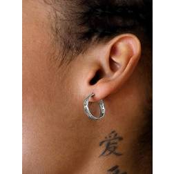 Monica Vinader Siren Muse Wave Hoop Earrings - Silver