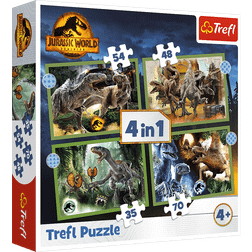 Trefl 4in 1 Dangerous Dinosaurs