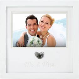 Pearhead Mr. & Mrs. Wedding Thumbprint Photo Frame 8x8"