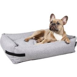 Memory foam hundekurv grå-L