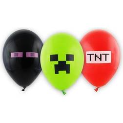 Latex Balloons Pixel Blocks 6-pack