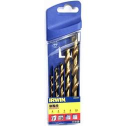 Irwin 5-delar borrsats HSS Titanium; 4-10 mm