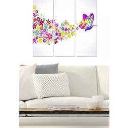 Floral 3-pack Flerfärgad 20x50 Tavla