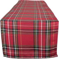 Zingz & Thingz Holiday Metallic Plaid Tablecloth Red (182.88x35.56cm)