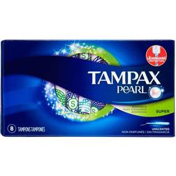 Tampax Pearl Tampon Super Unscented 8-pack