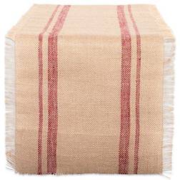 Zingz & Thingz Double Border Burlap Tablecloth Red (182.88x)