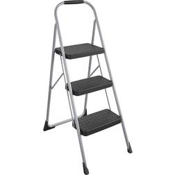 Cosco 3-Step Big Step Steel Folding Stool 200lb Platinum