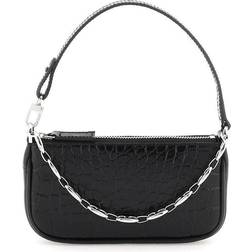 BY FAR mini rachel crocodile print mini bag