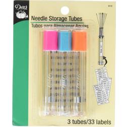 Dritz 812 Needle Storage Tubes (3-Count),Clear