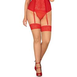 Obsessive Blossmina Stockings Red