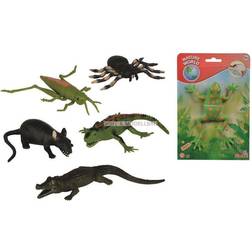 Simba Nature World Animals Djur Mjuk & Stretchig Ödla Råtta mm