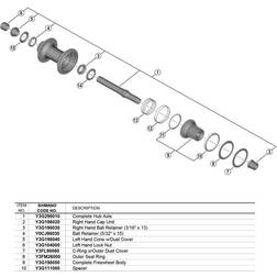 Shimano Complete Hub Axle 157mm Fh-m8130-b