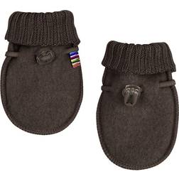 Joha Wool Fleece Mittens - Dark Brown