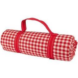 Scandinavian Home Picnic Filt Vit, Röd (150x150cm)