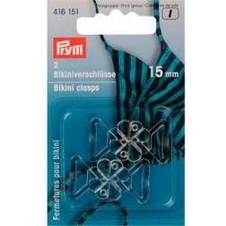 Prym Bikini Hægter Plastik Transparent 15mm 2 Sæt