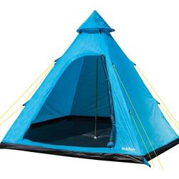 Blue Four Person Tipi Tent Camping Outdoor Leisure