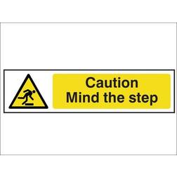 Scan adhesive semi-rigid PVC Caution Mind The Step 200