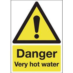 Sign Danger Very Hot Water 75x50mm PVC HA17343R SR11194