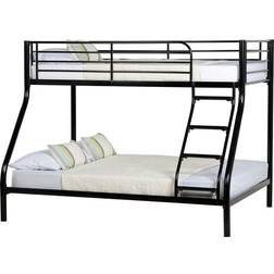 SECONIQUE Triple Sleeper Black Bunk Bed 147x200cmcm