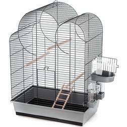 Duvo+ Bird Cage with Accessories Eliza 54x34x75 Grey and Black