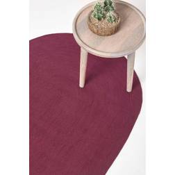 Homescapes Plum Handmade Woven Braided Purple