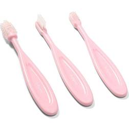 BabyOno Toothbrush Toothbrush For Children Pink 3 pc