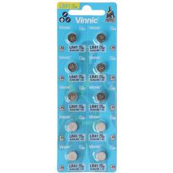 Vinnic Alkaline LR41/AG3 Compatible 10-pack