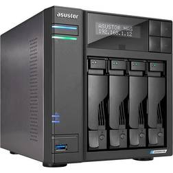 Asustor Lockerstor 4 Gen2 AS6704T 4 Bay NAS 2.0 GHz CPU 4 M.2 NVMe Slots Dual 2.5GbE 4GB DDR4 RAM