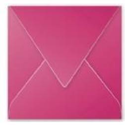 Clairefontaine 50078 C Pack de 20 sobres Pollen 140 x 140 mm, color frambuesa 14 x 14 x 0.10