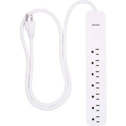 GE 7-Outlet Surge Protector with 4 ft. Extension Cord White