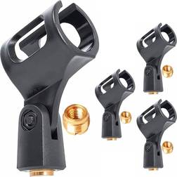 4PCS Black Universal Nut Adapter Microphone Clip Clamp Holder