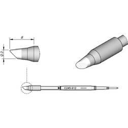 C245912 Punta Di Saldatura Forma Tonda 3.0 mm 8 mm Contenuto