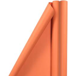 JAM Orange Matte Wrapping Paper All Occasion 25 Sq. ft 2/Pack