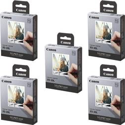 Canon 5 Pack Selphy Color Ink/Label XS-20L Set 20 Sheets #4119C001