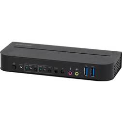 Monoprice Blackbird 4K Displayport 1.4 USB 3.0 2x1 KVM Switch, 4K 60Hz, HDR, YCbCr 4:4:4, HDCP 2.2, Share 2 Computers with 1 Keyboard Mouse Monitor