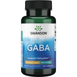 Swanson GABA 500mg 100 Caps 100 pcs