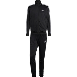 Adidas Men Sportswear Basic 3-Stripes Tricot Tracksuit - Black